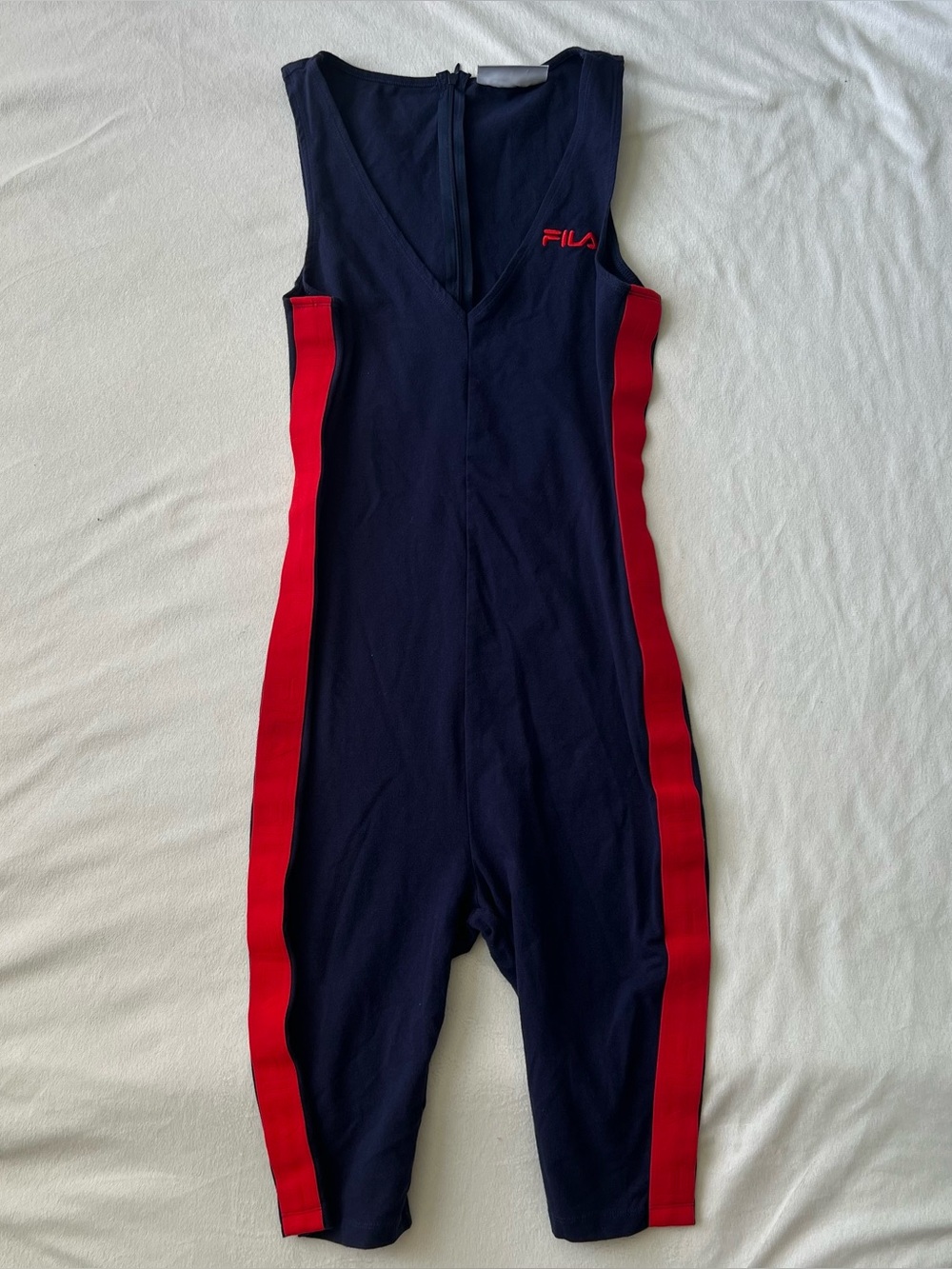 Fila Bodysuit Spandex Shorts Tanktop Colorblock Jumpsuit